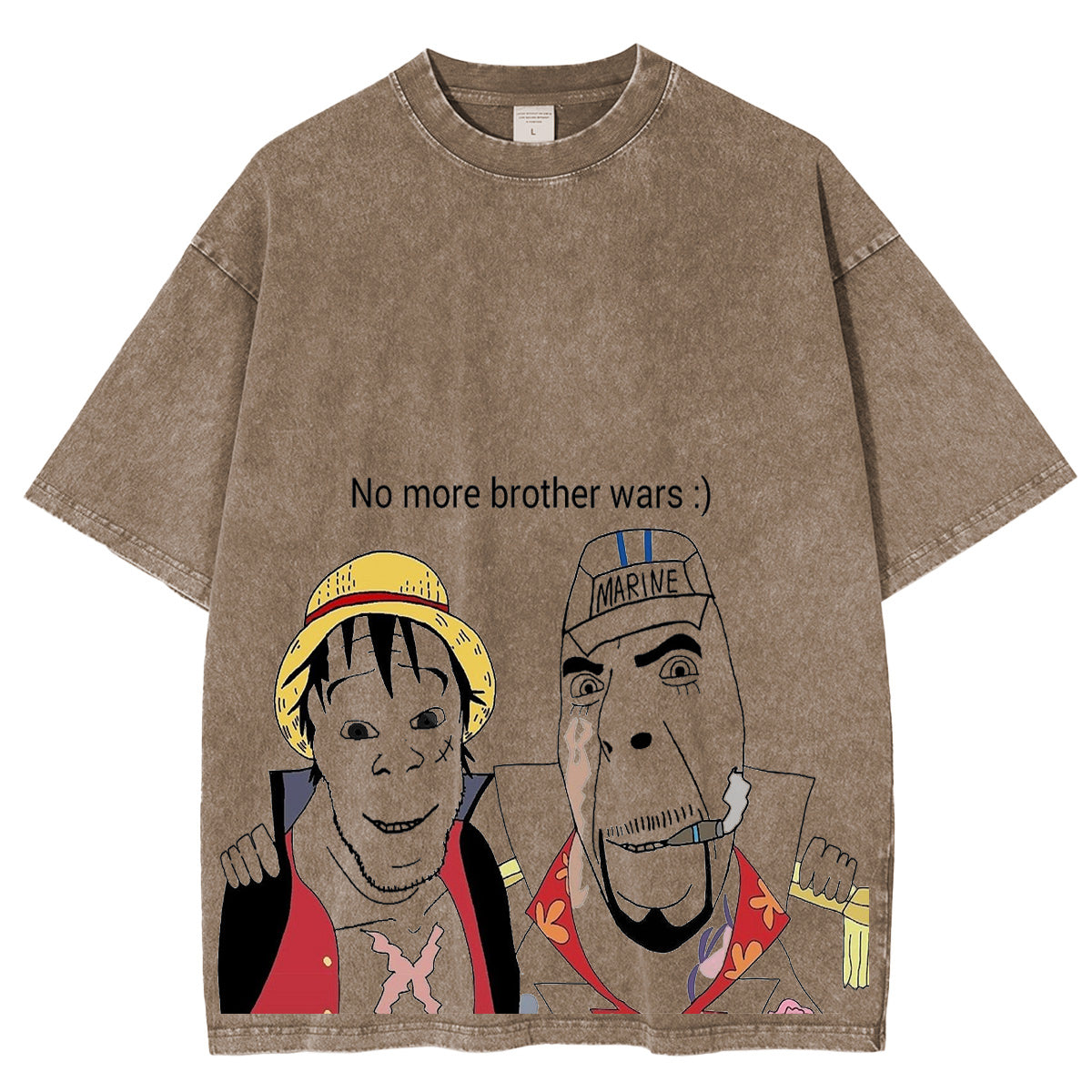 No more brother wars Fun One Piece Vintage Washed T-shirt/Crewneck/Hoodie