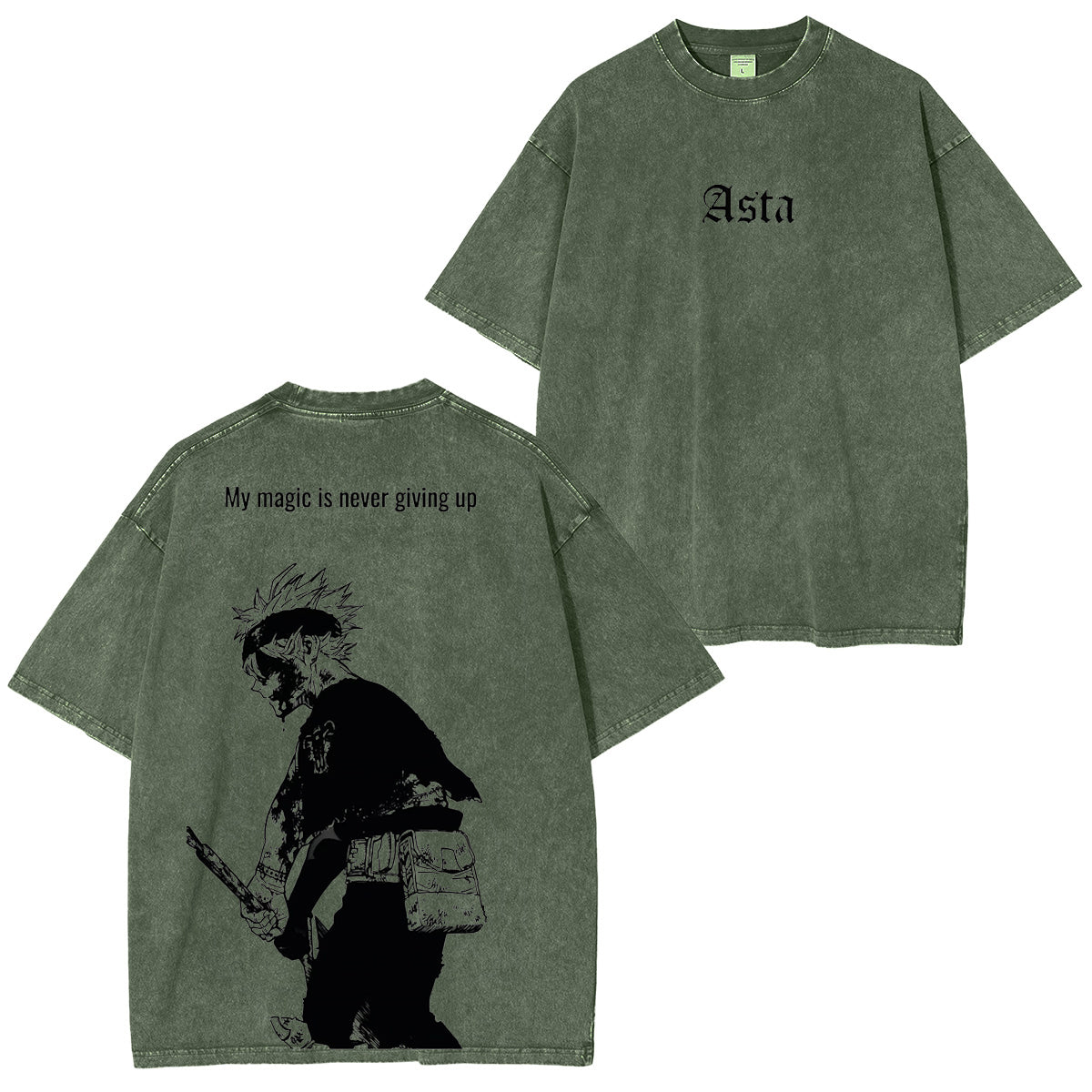 Black Clover Aska Polera Lavada Vintage