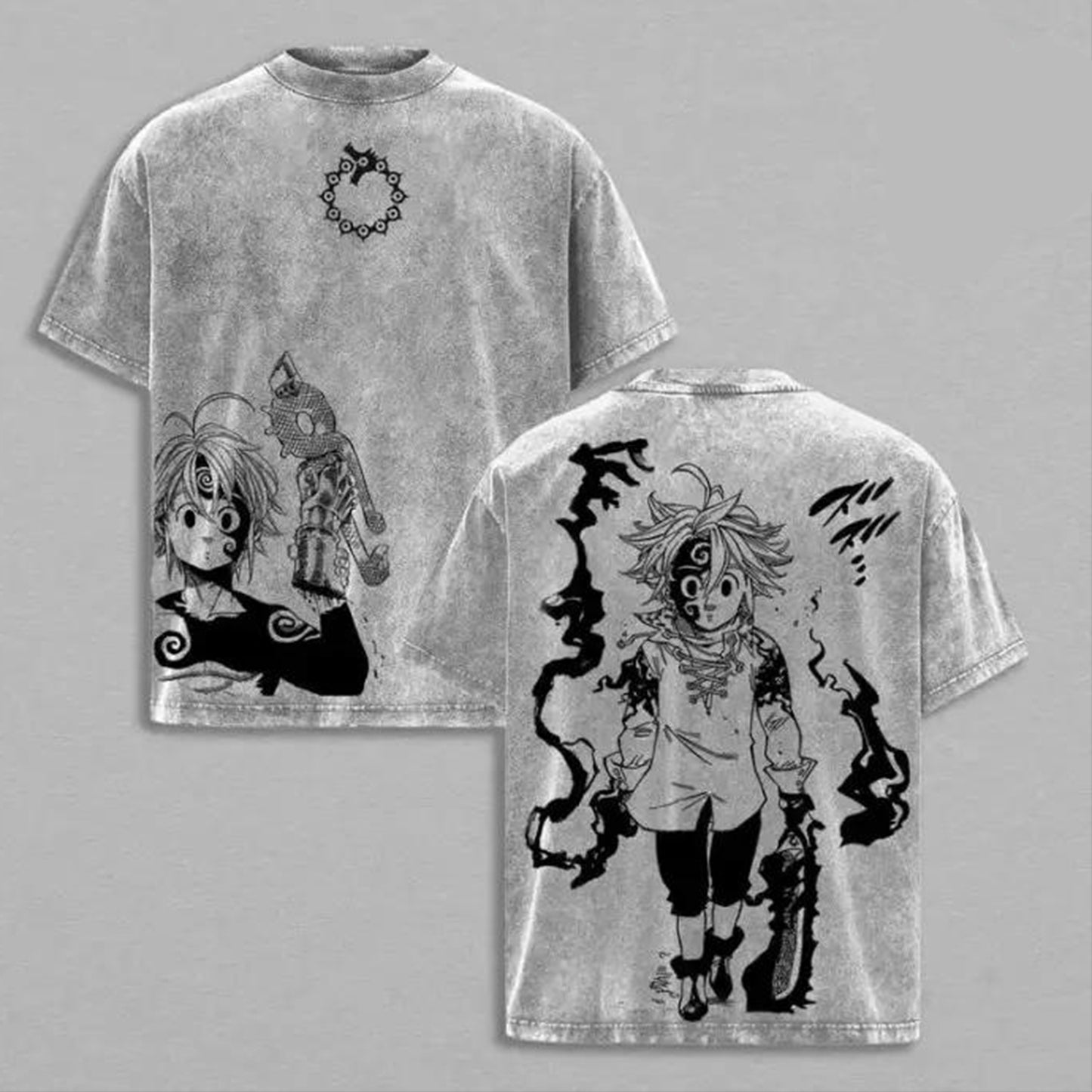 The Seven Deadly Sins:Meliodas Vintage washed T-shirt/Crewneck/Hoodie