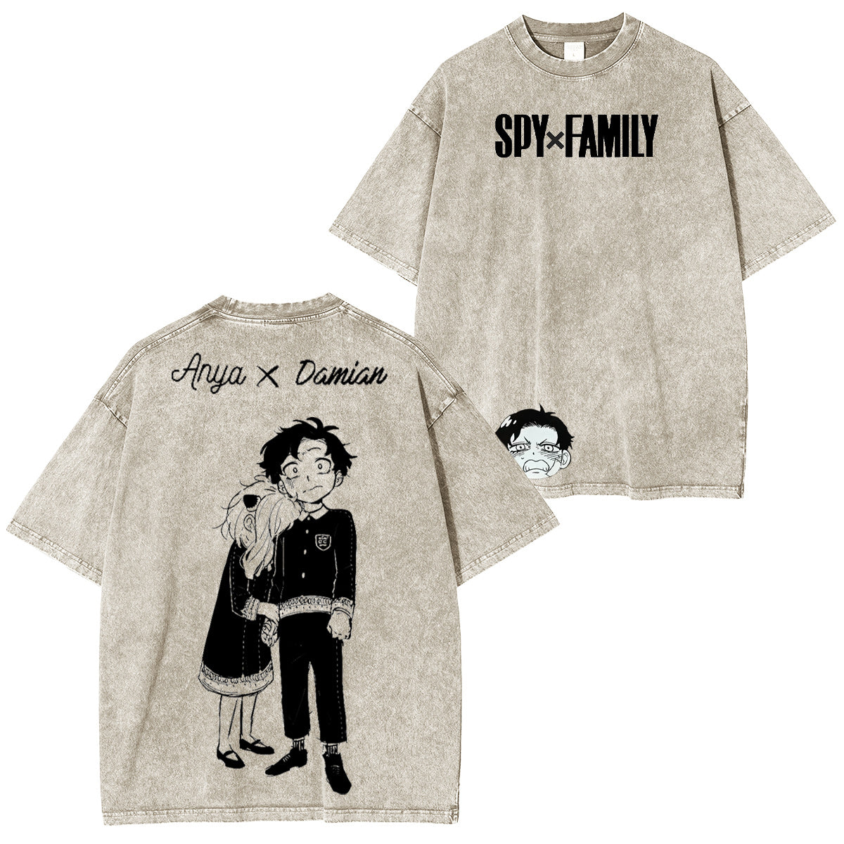 Damian Desmond x Anya Forger Vintage Washed T-shirt/Crewneck/Hoodie