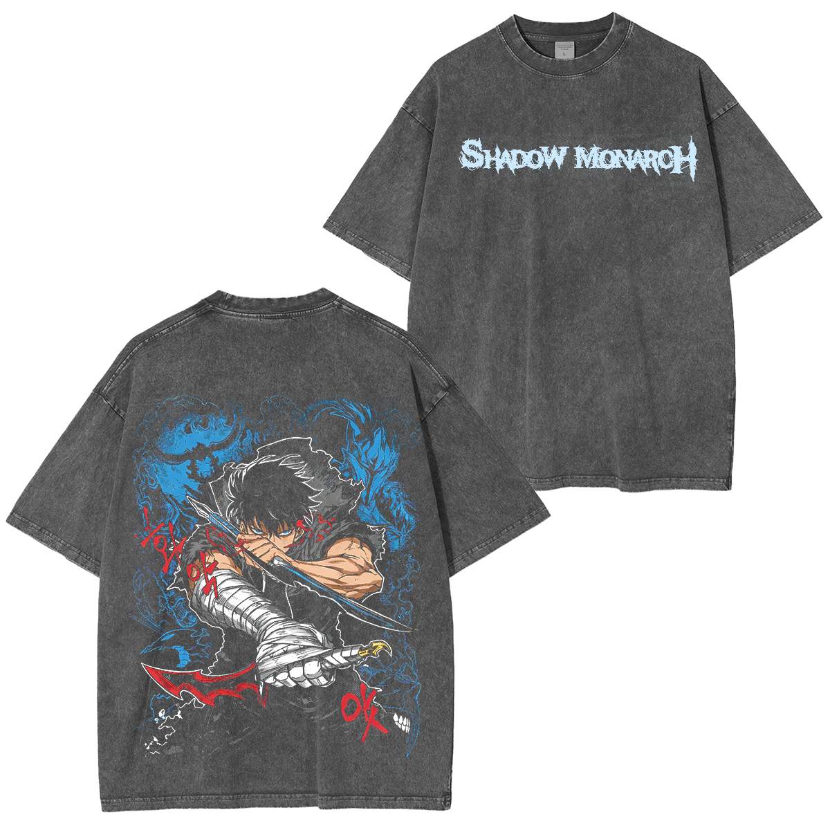 Solo Leveling Unisex Oversized Washed T-shirt