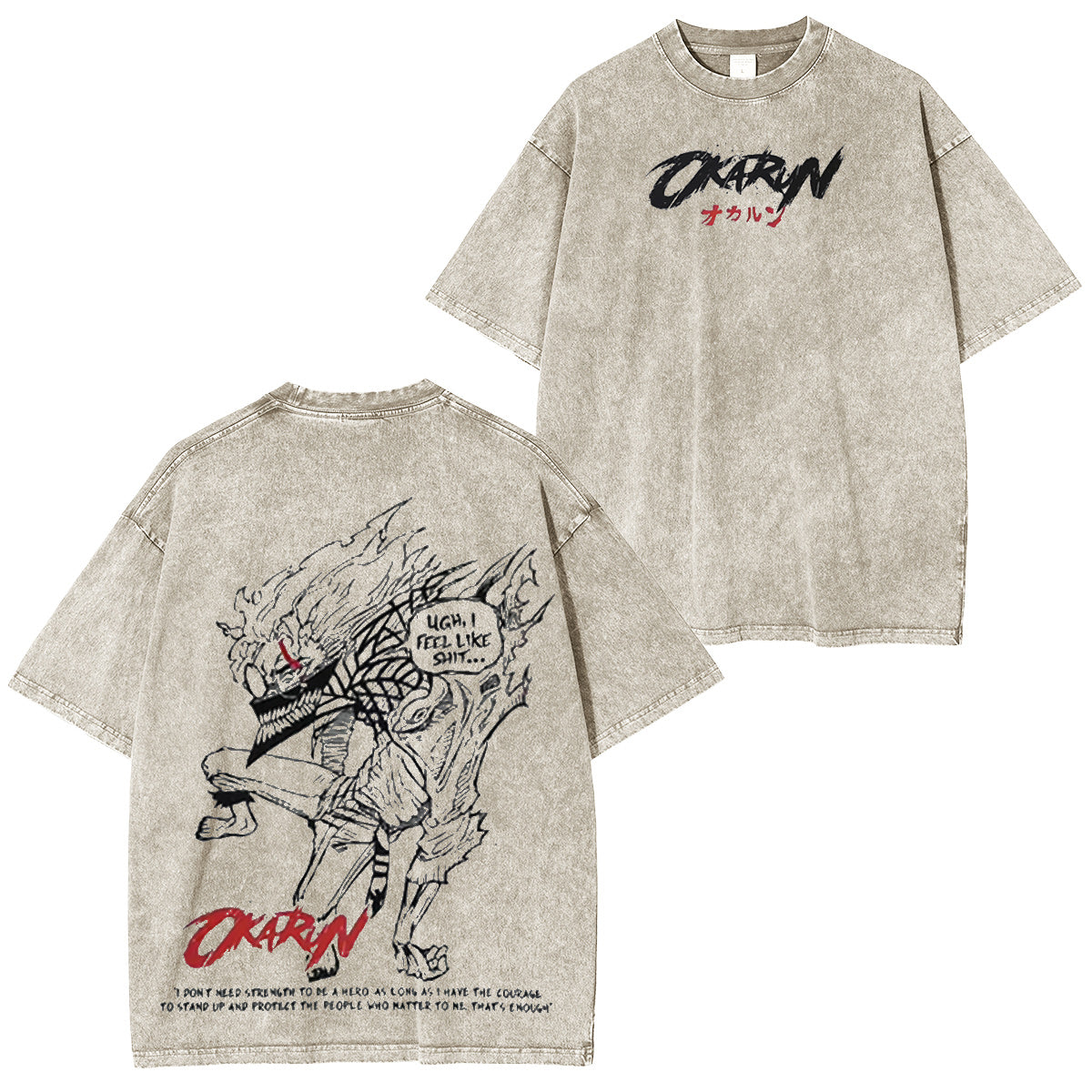Okarun Dandadan Vintage Washed T-shirt/Crewneck/Hoodie