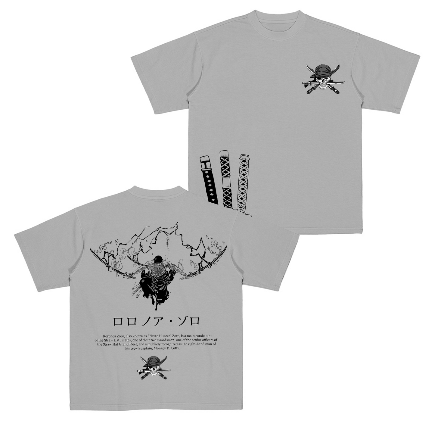 Roronoa Zoro One Piece Anime Oversize Unisex Polera