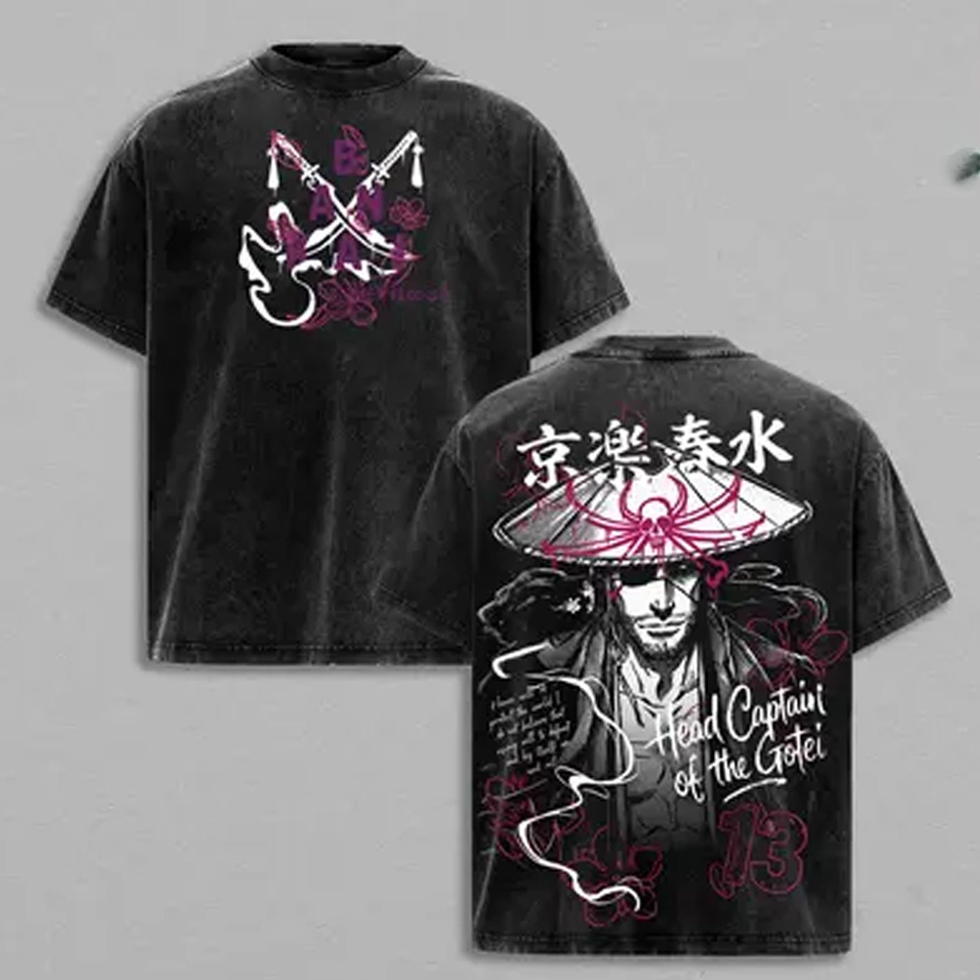 Bleaced Kenpachi Banki Polera Lavada