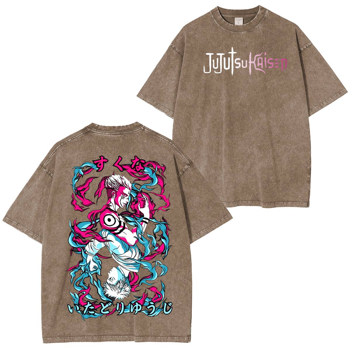 Jujutsu Kaisen Anime Unsiex Washed T-Shirt