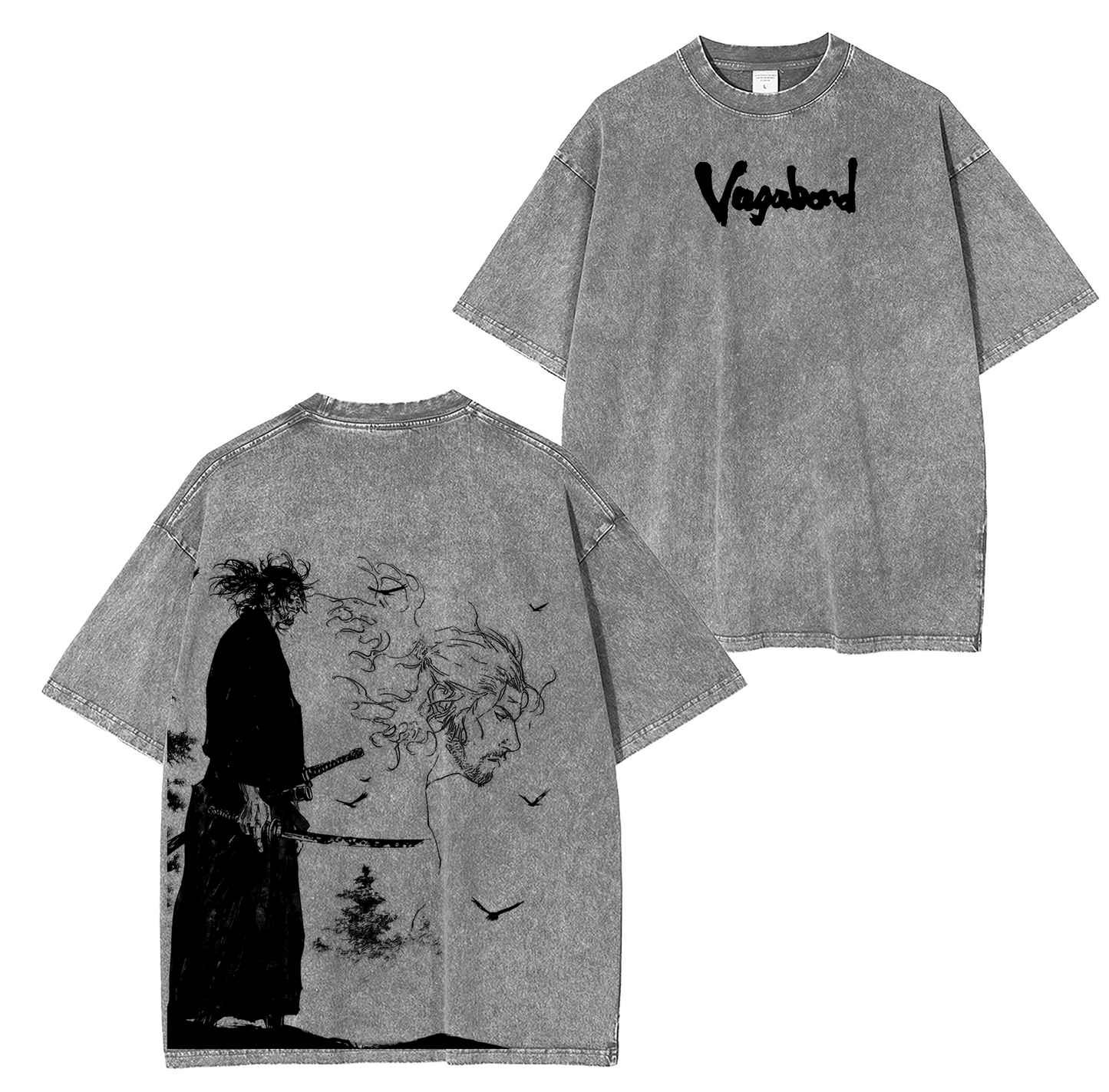 Miyamoto Vagabond Manga Unsiex Washed T-Shirt