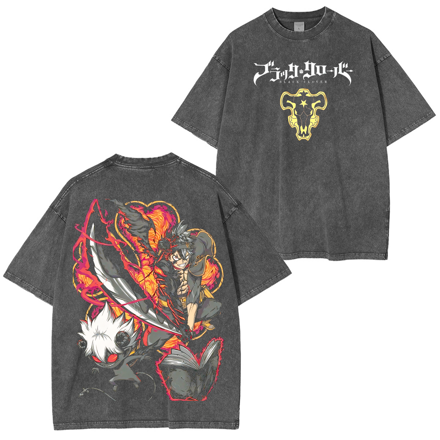 Black Clover Anime Washed T-shirt/Crewneck/Hoodie