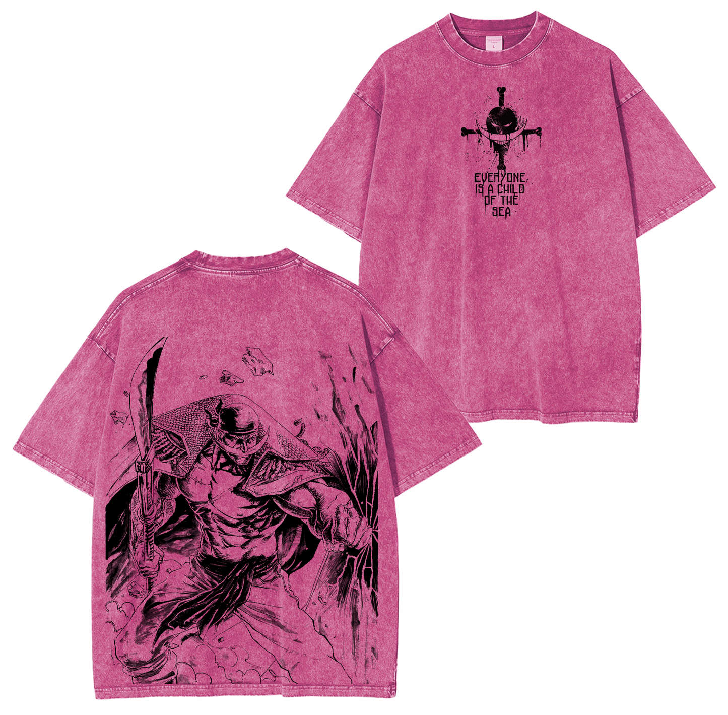 One Piece Barbe Blanche Anime Washed T-shirt/Crewneck/Hoodie