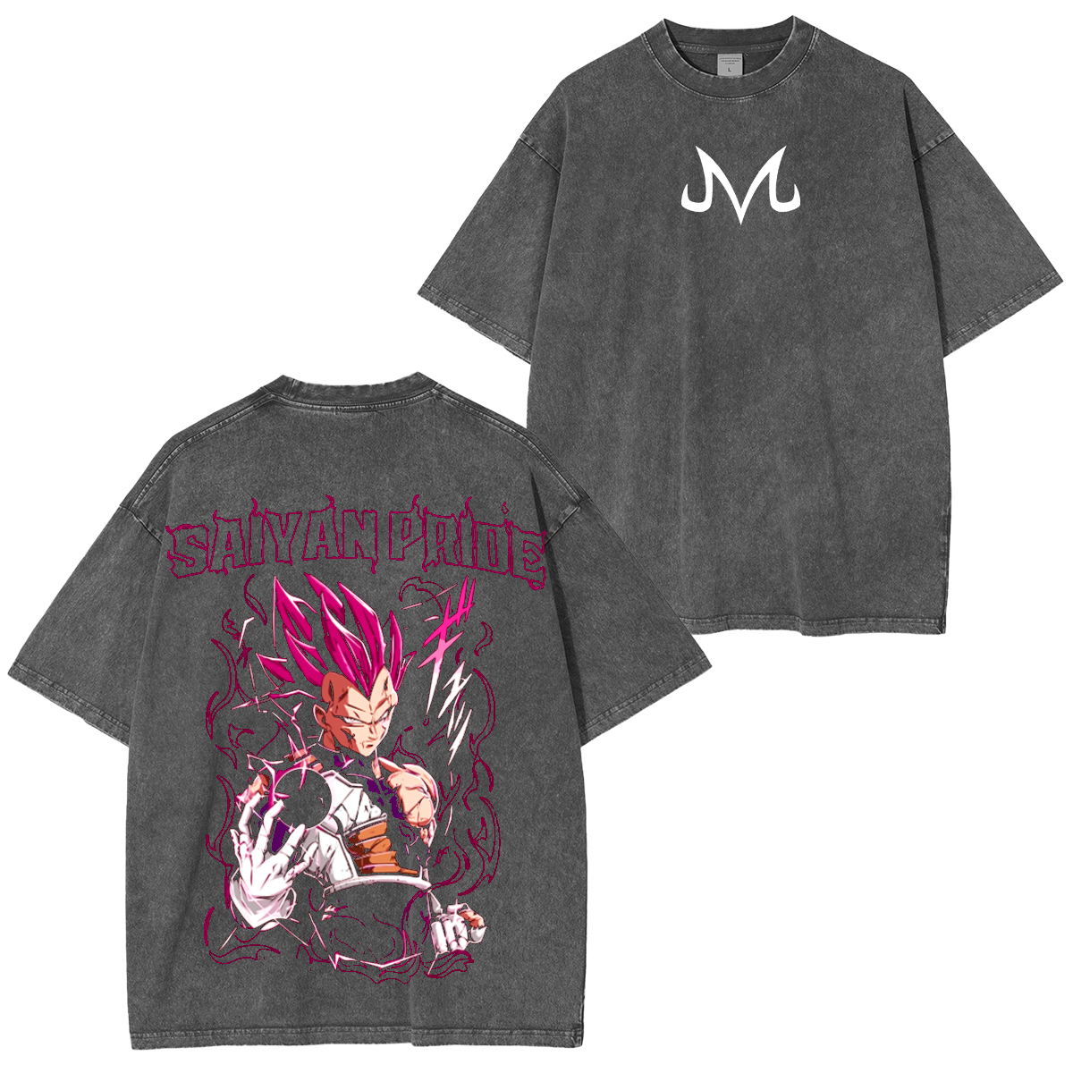 Majin Vegeta ,Dragon Ball Anime Washed T-shirt/Crewneck/Hoodie