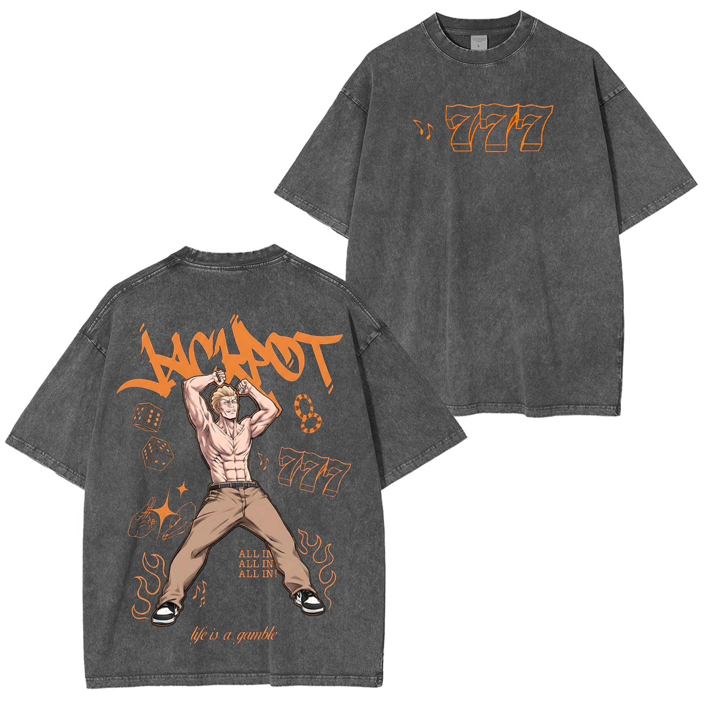 Hakari 777,Jujutsu Kaisen Anime Washed T-shirt/Crewneck/Hoodie