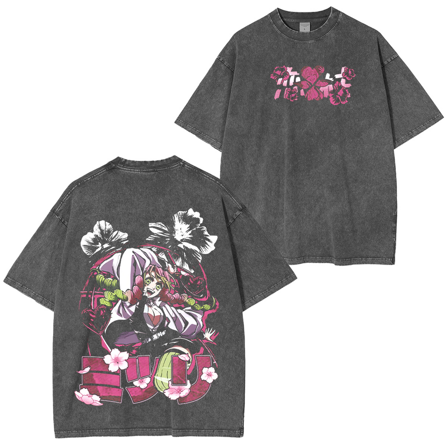 Mitsuri Kanroji, Demon Slayer Anime Washed T-shirt/Crewneck/Hoodie