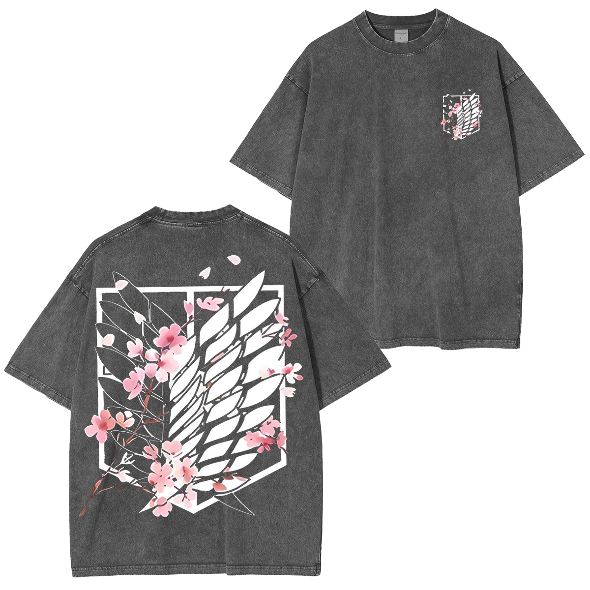 Attack on Titan Anime Polera Unisex Lavada