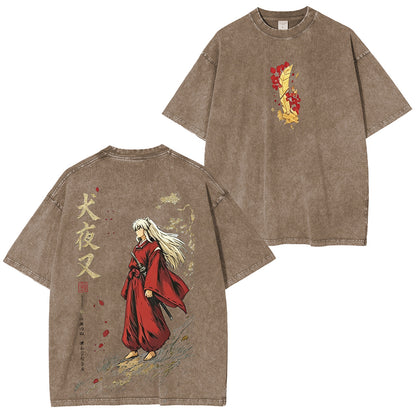 Inuyasha Vintage Unisex Washed T-Shirt
