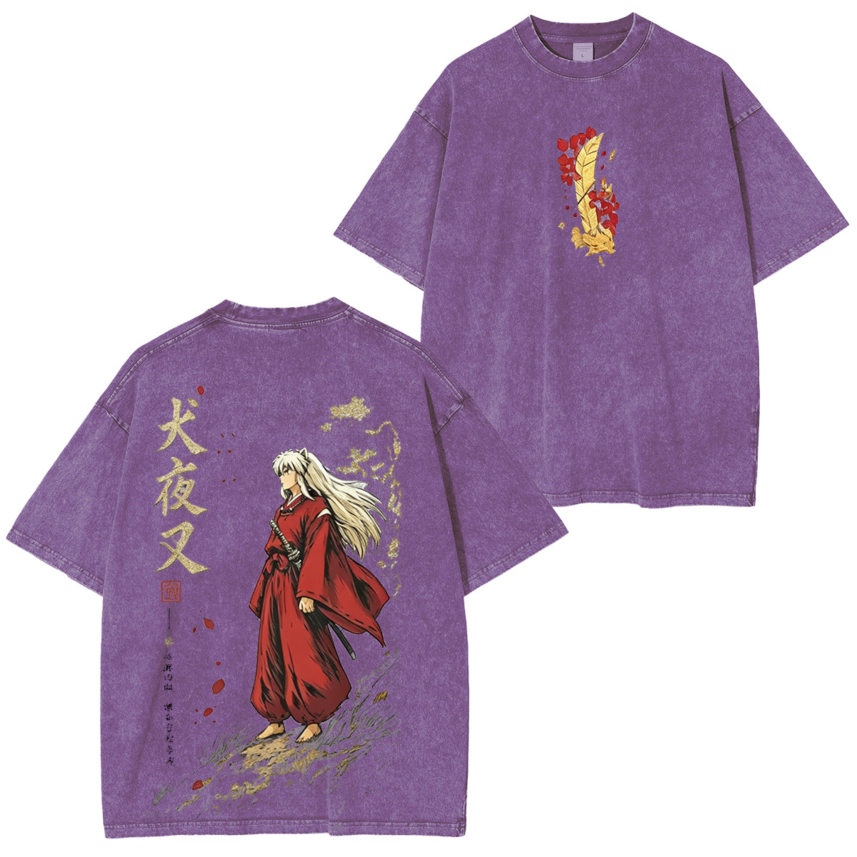 Inuyasha Vintage Unisex Washed T-Shirt