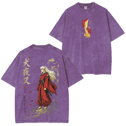 Inuyasha Vintage Unisex Washed T-Shirt