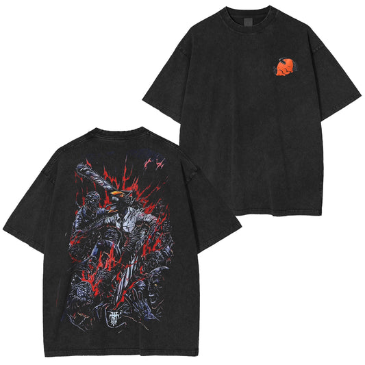 Chainsaw Man Anime Manga Vintage Washed Unisex T-Shirt