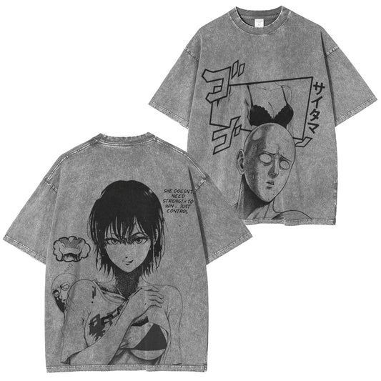 Saitama Fubuki onepunchmanseason3 Vintage Washed T-shirt/Crewneck/Hoodie
