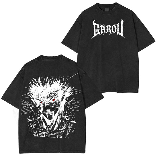 Gym Core Garou One Punch Man Vintage Washed T-shirt/Crewneck/Hoodie