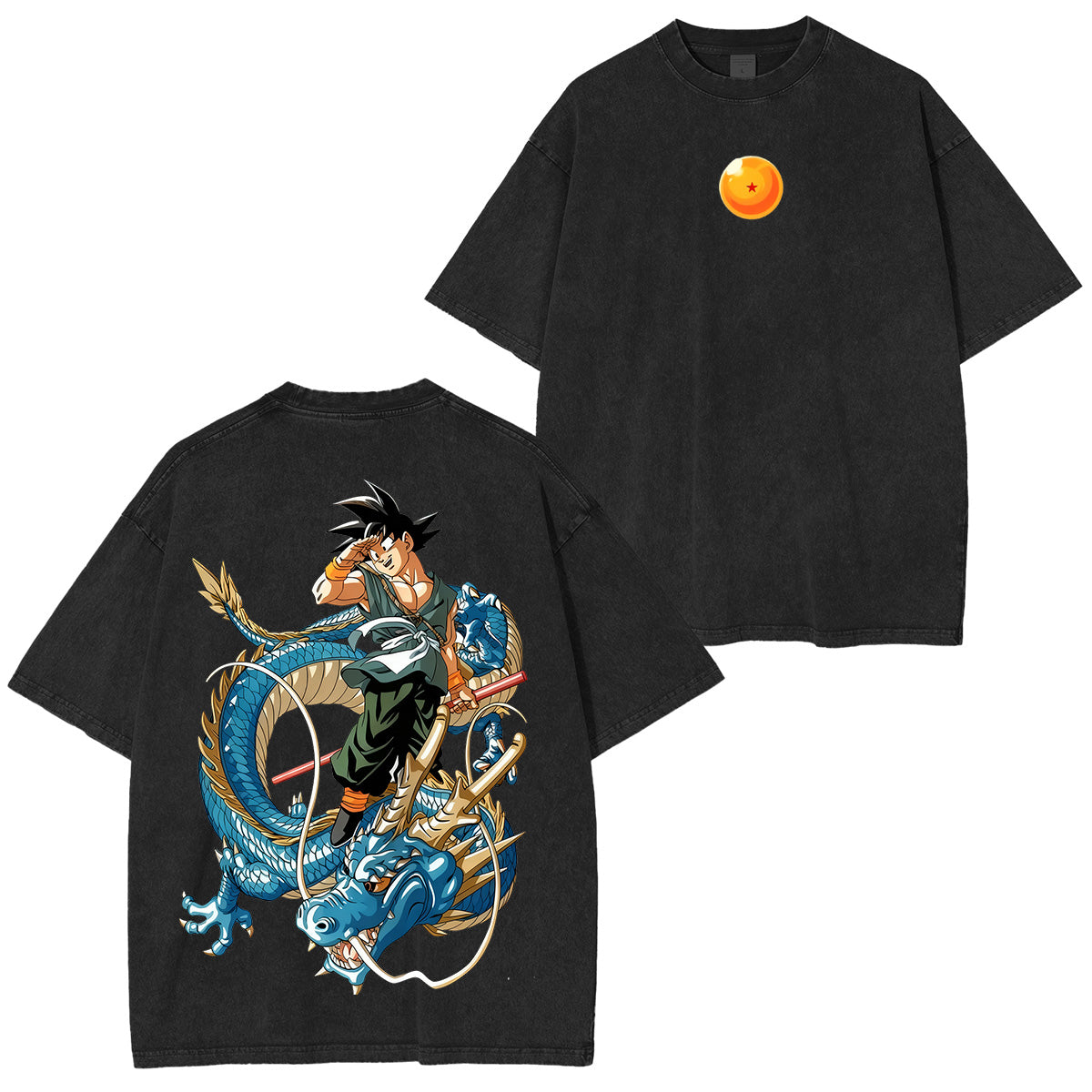 Goku Dragon Ball Super Polera Lavada Vintage