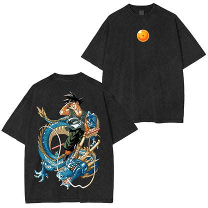 Goku Dragon Ball Super Polera Lavada Vintage