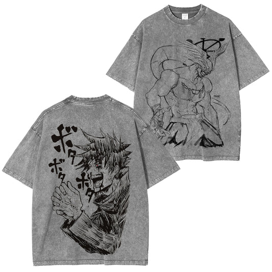 Makora Jujut Sukaisen Vintage washed T-shirt/Crewneck/Hoodie
