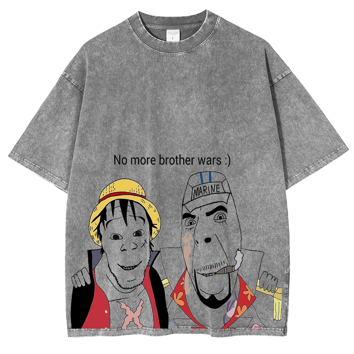 No more brother wars Fun One Piece Vintage Washed T-shirt/Crewneck/Hoodie