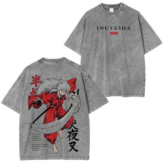 Inuyasha Vintage Polera Unisex Lavada