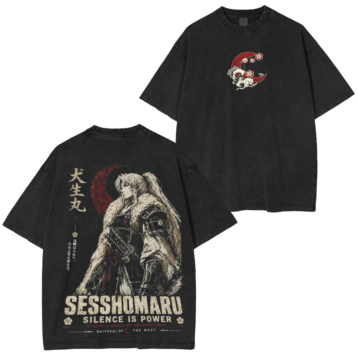 Inuyasha Sesshomaru Vintage Polera Unisex Lavada