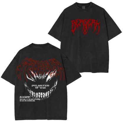 Berserk Acid Polera Oversize Lavada Vintage