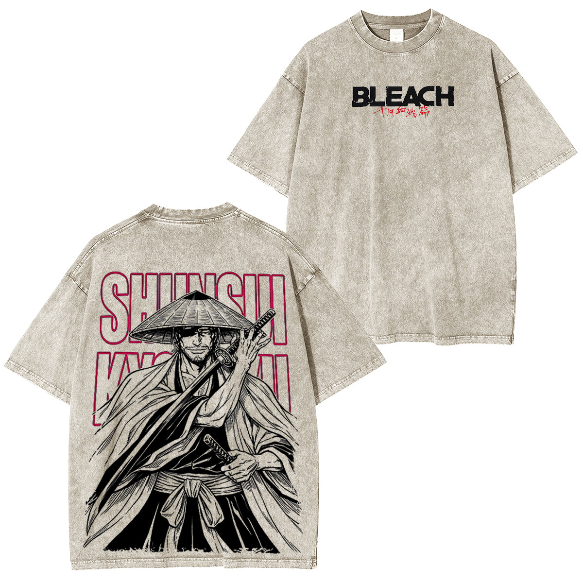BLEACH Shunsui Kyōraku Polera Lavada Vintage