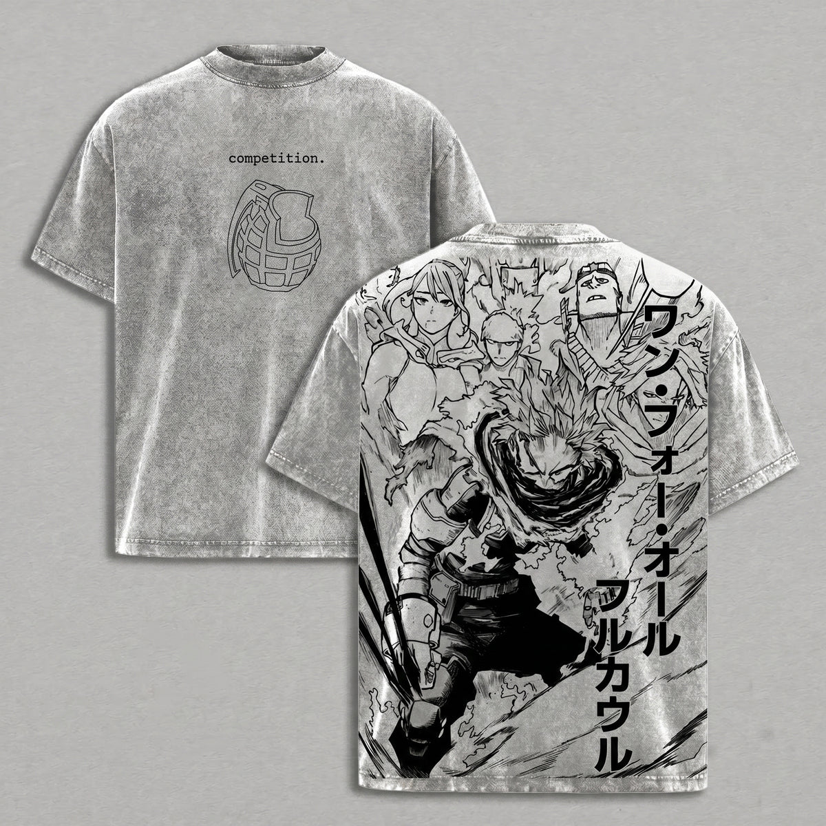 My Hero Academia Polera Lavada Vintage