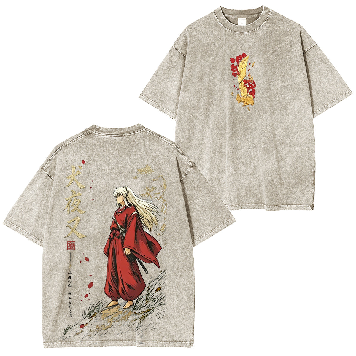 Inuyasha Vintage Unisex Washed T-Shirt