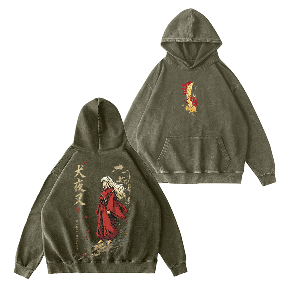 Inuyasha Vintage Unisex Washed T-Shirt