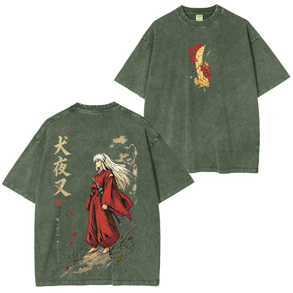 Inuyasha Vintage Unisex Washed T-Shirt