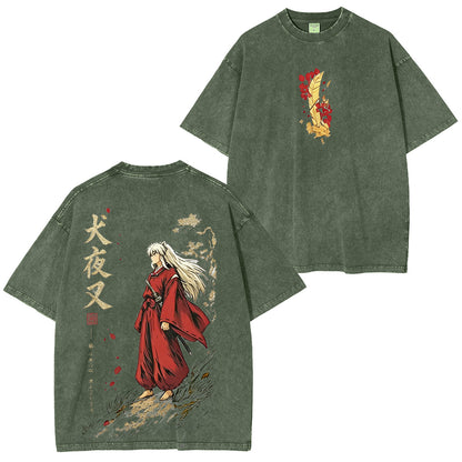 Inuyasha Vintage Unisex Washed T-Shirt