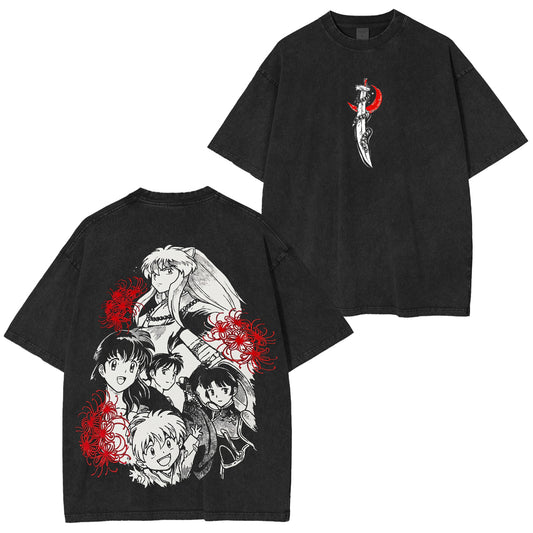 Inuyasha Vintage Polera Unisex Lavada