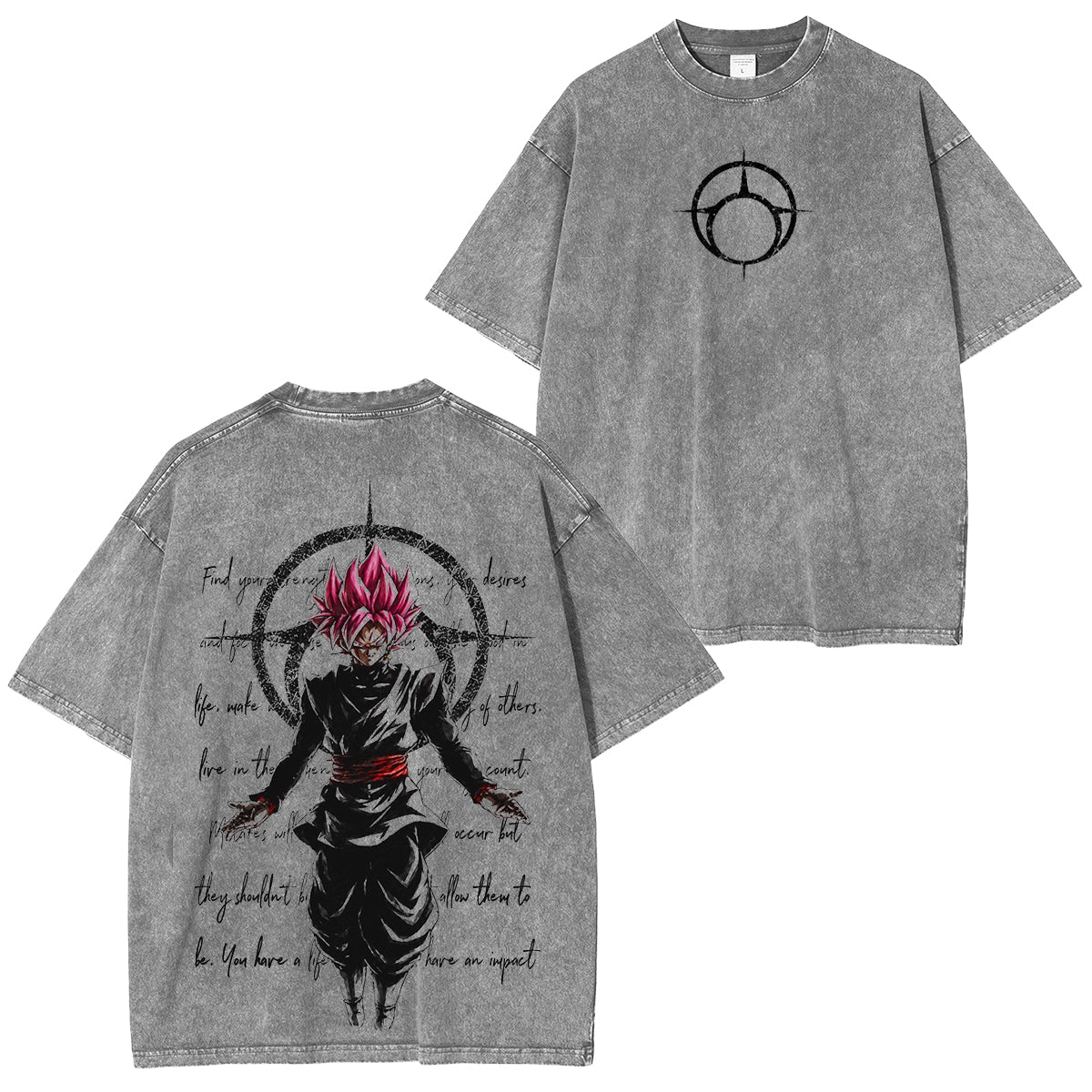 Dragon Ball Super Goku Black (Zamasu) Anime Polera Lavada