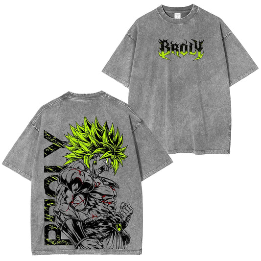 Dragon Ball Z Broly Polera Lavada Vintage