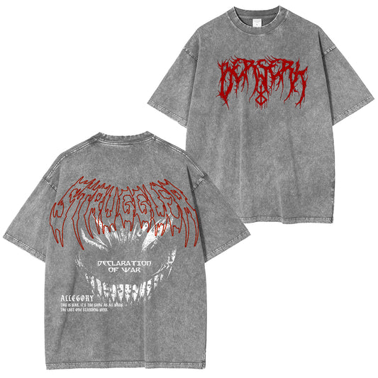 Berserk Acid Polera Oversize Lavada Vintage
