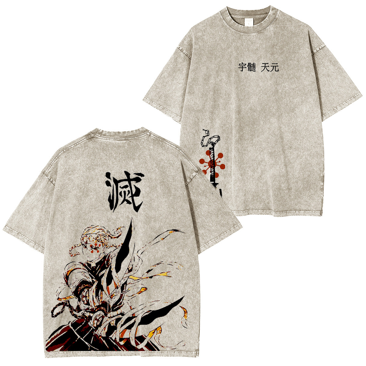 Demon Slayer: Kimetsu no Yaiba Vintage Washed Unisex T-Shirt