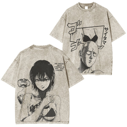 Saitama Fubuki onepunchmanseason3 Polera Lavada Vintage