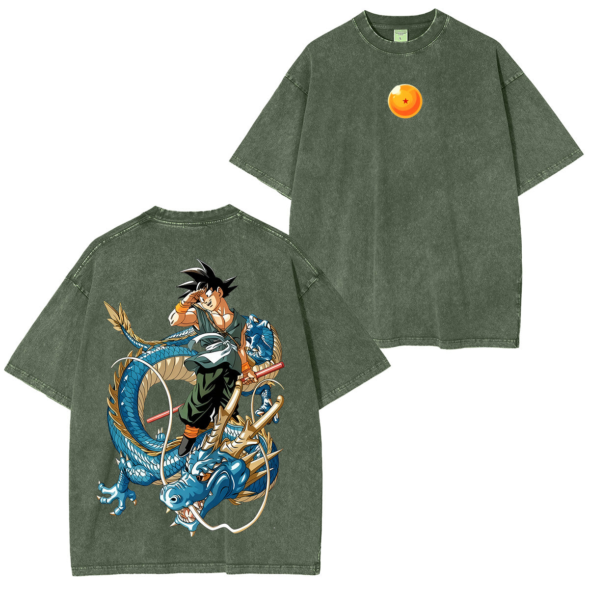 Goku Dragon Ball Super Polera Lavada Vintage
