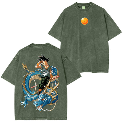 Goku Dragon Ball Super Polera Lavada Vintage