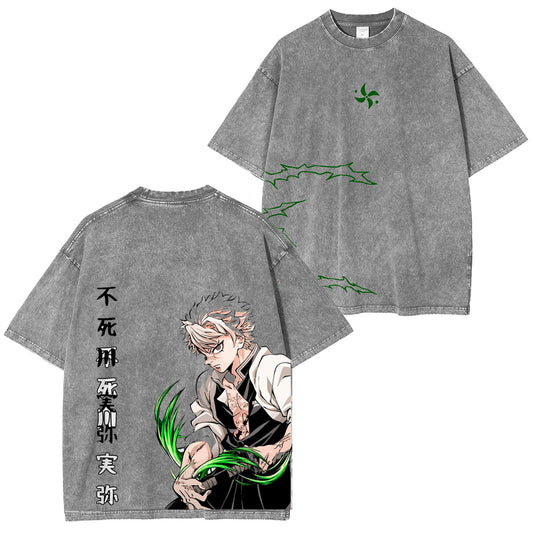 Demon Slayer: Sanemi Vintage washed T-shirt/Crewneck/Hoodie