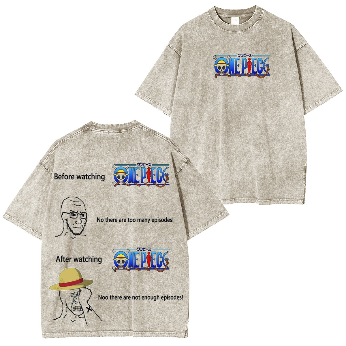 Fun One Piece Vintage Washed T-shirt/Crewneck/Hoodie