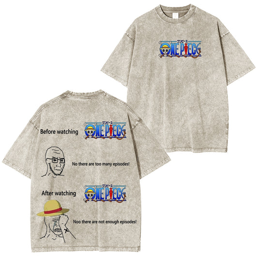 Fun One Piece Vintage Washed T-shirt/Crewneck/Hoodie