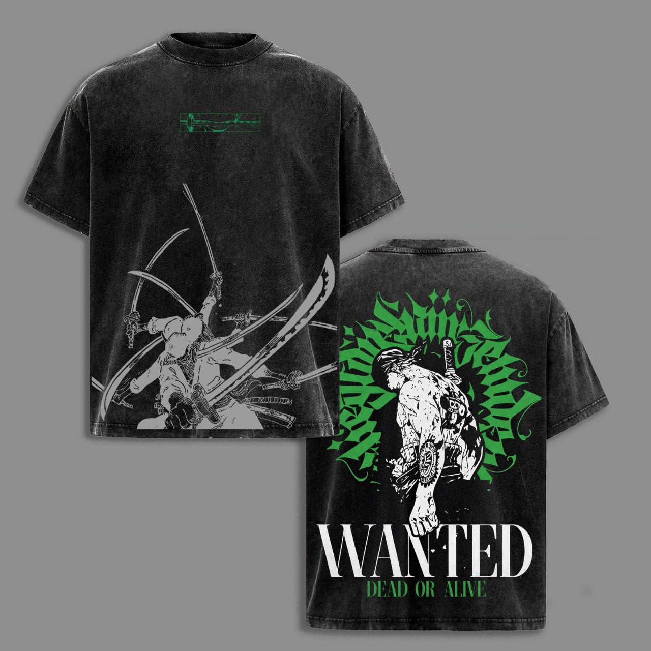 One Piece Roronoa Zoro Vintage Unisex Washed T-Shirt