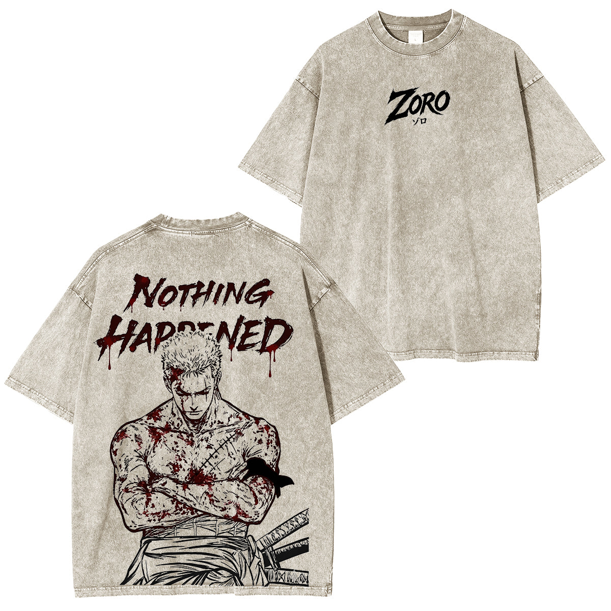 One Piece Roronoa Zoro Polera Vintage