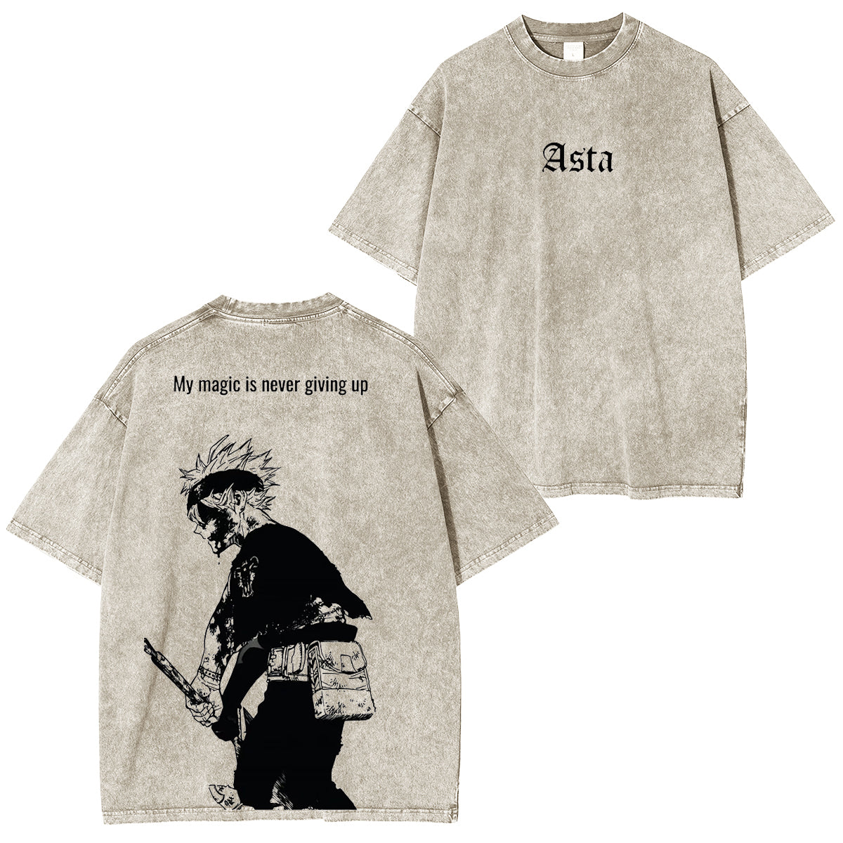 Black Clover Aska Polera Lavada Vintage