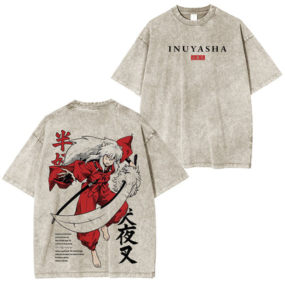 Inuyasha Vintage Polera Unisex Lavada